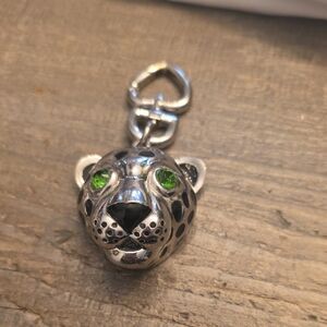 Y2K Juicy Couture Silver Leopard Key Holder Keychain Bag Charm